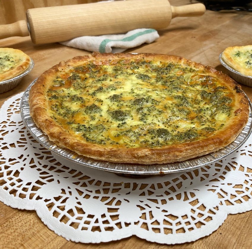 A broccoli-parm quiche that even the gluten-intolerant can eat, from County Road Bakery.