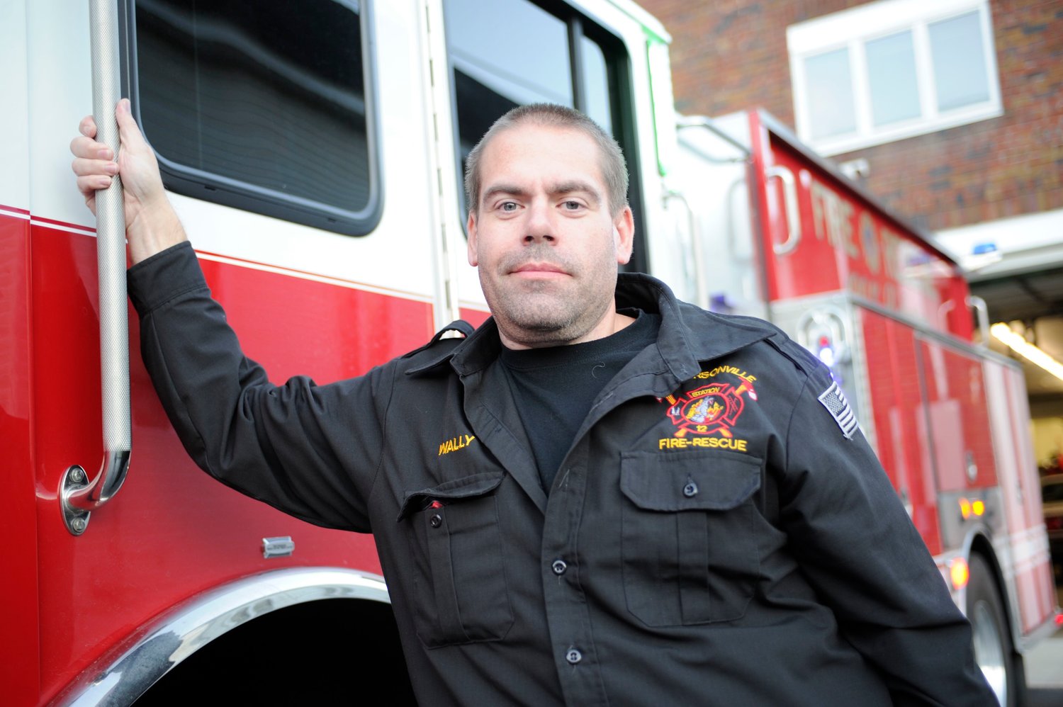 Scott “Wally” McGowan serves as chief of the Jeffersonville Volunteer Fire Department Protection Hose Co. No 1. He joined the department as a 16-year-old in 1993, two years before graduating high school.