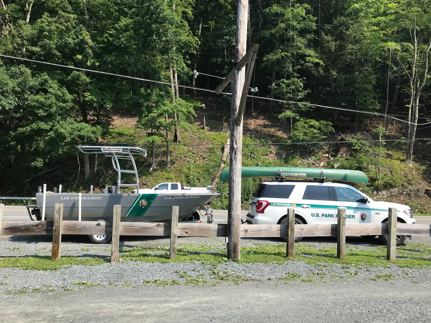 The National Park Service at the Cedar Rapids Campground for the recovery of the Peekskill victim's body.