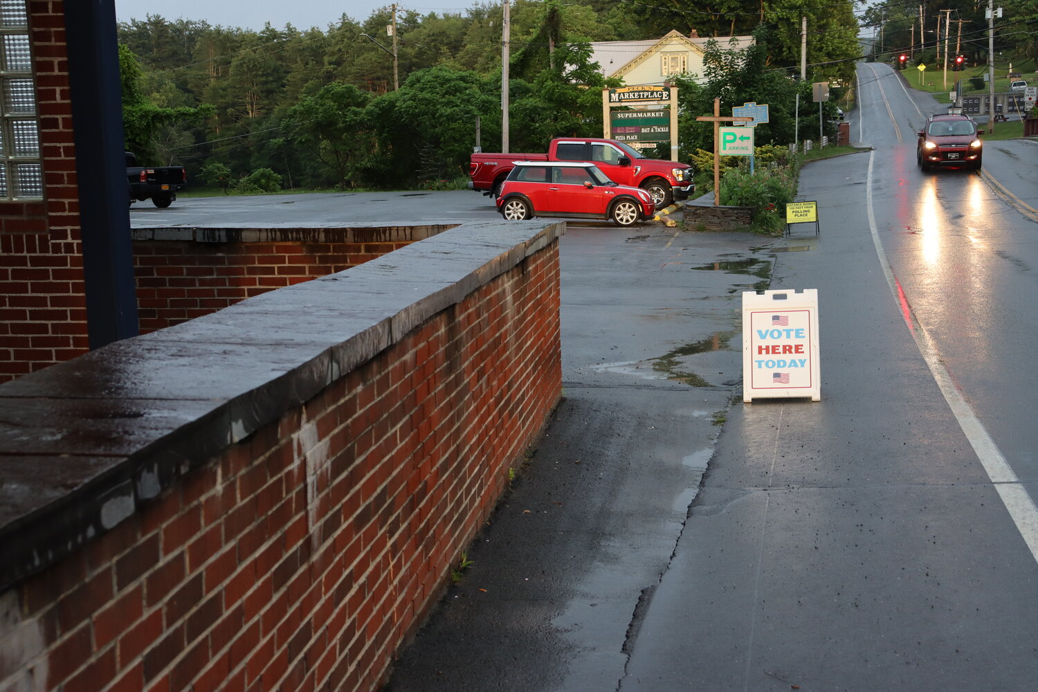 A polling station in the Town of Tusten on election night, Tuesday, June 27.